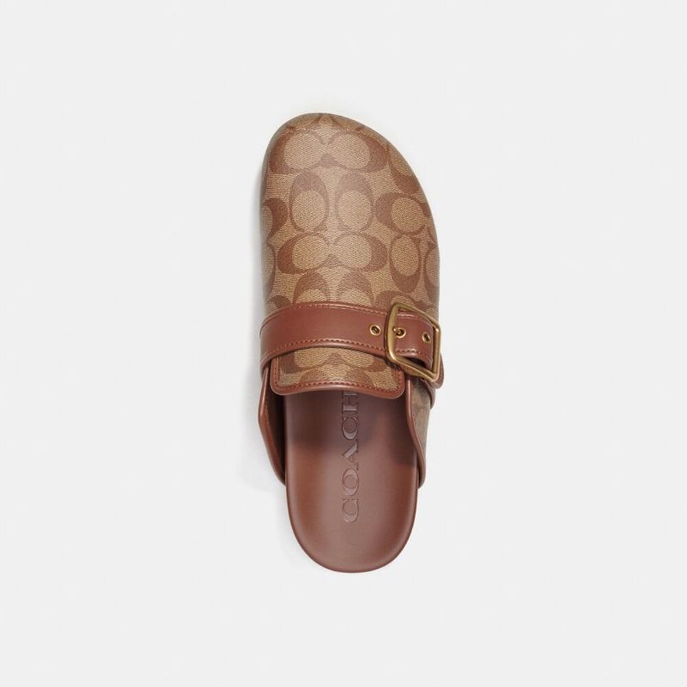 NWT Coach Outlet Clog Sandal In Signature Canvas - Picture 3 of 6